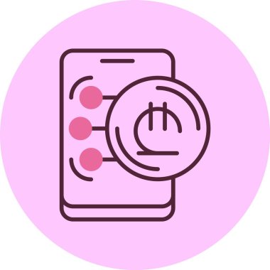  Gürcistan Lari web simgesi basit illüstrasyon