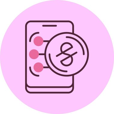  Özbekistani Som Web simgesi basit illüstrasyon