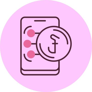 Kamboçya Riel web simgesi vektör illüstrasyonu