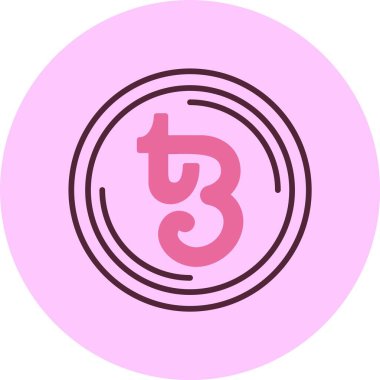 Tezos logo web simgesi vektör illüstrasyonu 