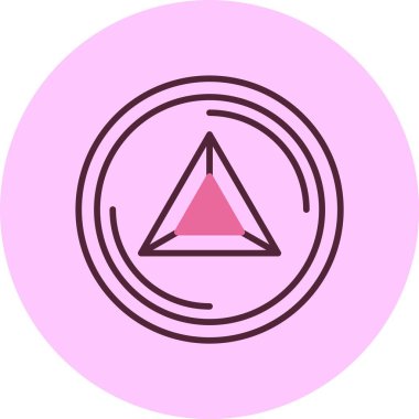 Temel Dikkat Token. Web simgesi basit illüstrasyon