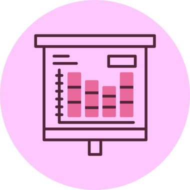 finans grafiği simgesi, vektör illüstrasyonu basit tasarım