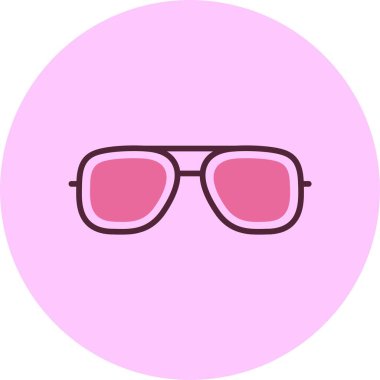 Gözlük. Web simgesi basit illüstrasyon