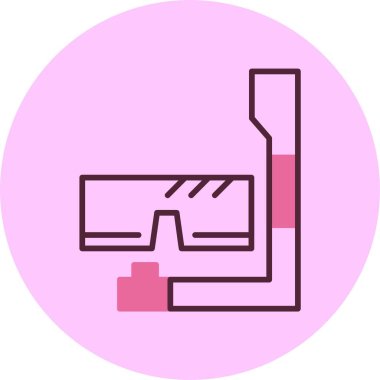 Şnorkel ağ simgesi vektör illüstrasyonu