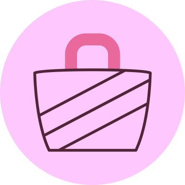 Plaj çantası web simgesi, basit vektör illüstrasyonu