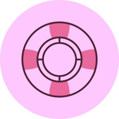 Bir can simidinin vektör illüstrasyonu 