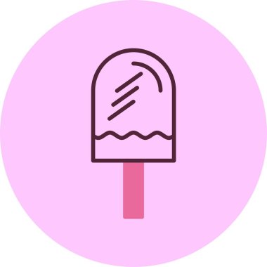 Popsicle web simgesi vektör çizimi