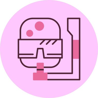 Scuba diving web icon vector illustration