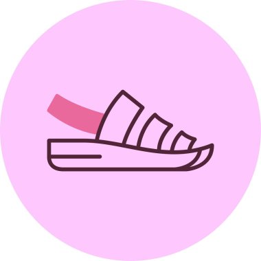 Bir çift kadın ayakkabısının vektör çizimi 