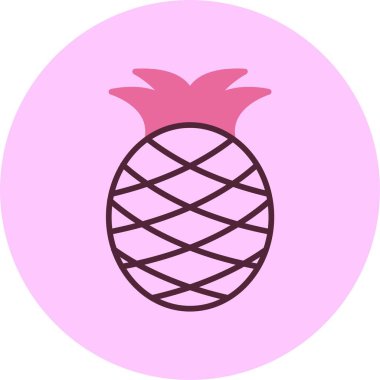 ananas ağ ikonu vektör illüstrasyonu