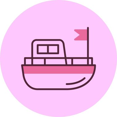 tekne web simgesi vektör illüstrasyonu