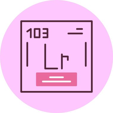 Lawrencium web simgesi vektör çizimi