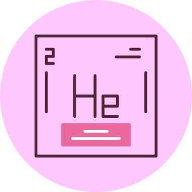 Helyum web simgesi vektör illüstrasyonu