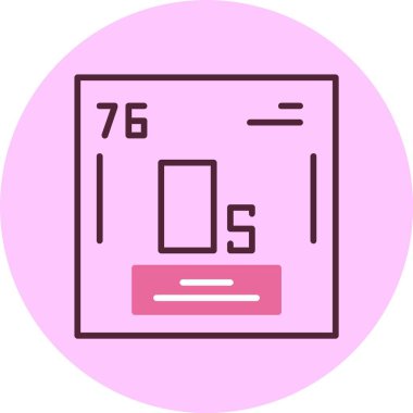 Osmiyum web simgesi vektör illüstrasyonu