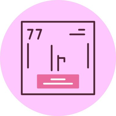 İridyum web simgesi vektör illüstrasyonu