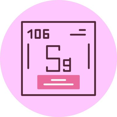 Seaborgium web simgesi vektör çizimi