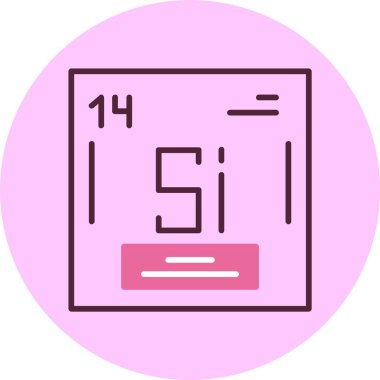 Silikon Web simgesi vektör illüstrasyonu