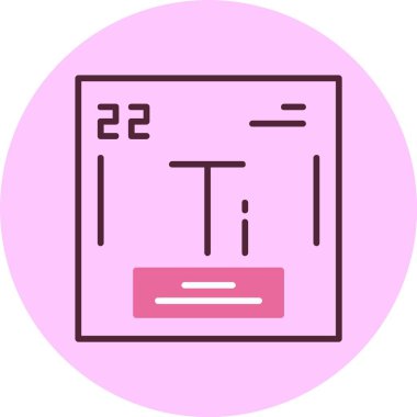 Titanyum web simgesi vektör illüstrasyonu