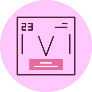 Vanadyum web simgesi vektör illüstrasyonu