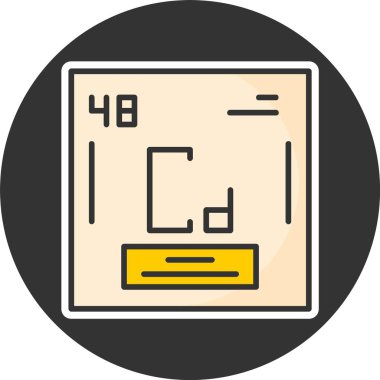 Cadmium web simgesi vektör illüstrasyonu