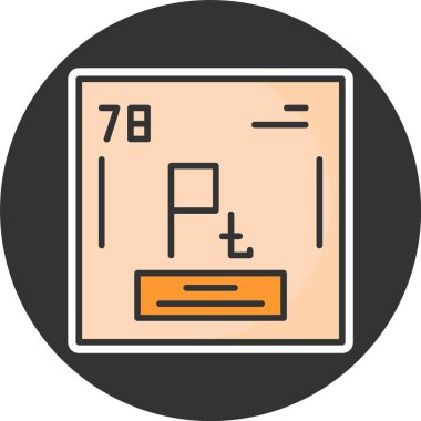 Platin Web simgesi vektör illüstrasyonu