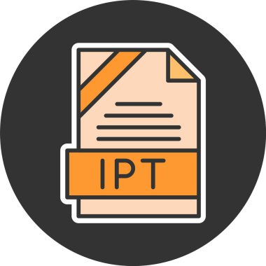 IPT dosya web simgesi, basit vektör illüstrasyonu 