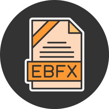 EBFX dosya web simgesi, basit vektör illüstrasyonu