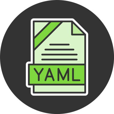 YAML dosya simgesi, basit vektör illüstrasyonu