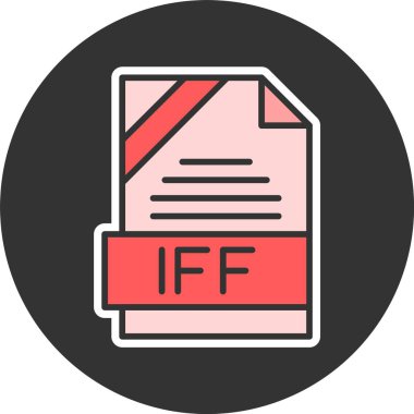 IFF dosya simgesi, basit vektör illüstrasyonu