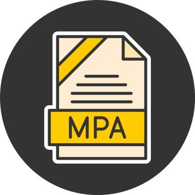 MPA dosya web simgesi, basit vektör illüstrasyonu