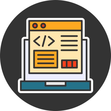 Kod Yeniden Oluşturma Web simgesi vektör çizimi