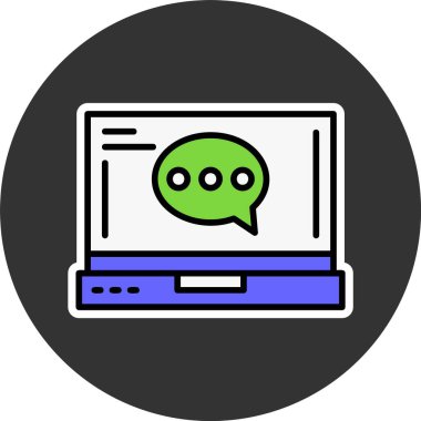 dizüstü bilgisayar simgesi, vektör illüstrasyonu basit tasarım