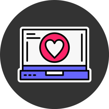 dizüstü bilgisayar simgesi, vektör illüstrasyonu basit tasarım