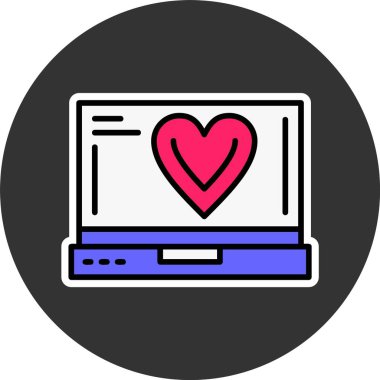 dizüstü bilgisayar simgesi, vektör illüstrasyonu basit tasarım