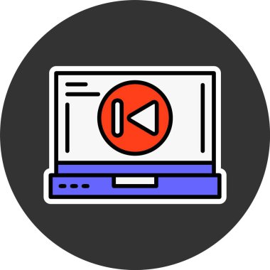 dizüstü bilgisayar simgesi, vektör illüstrasyonu basit tasarım