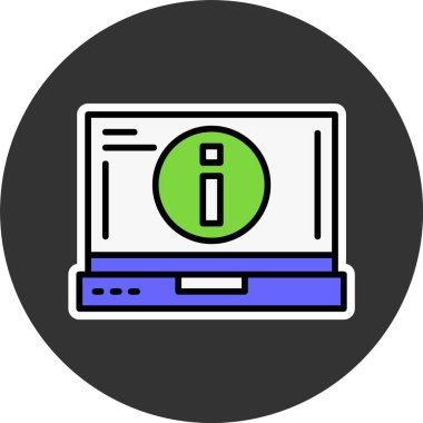 dizüstü bilgisayar simgesi, vektör illüstrasyonu basit tasarım