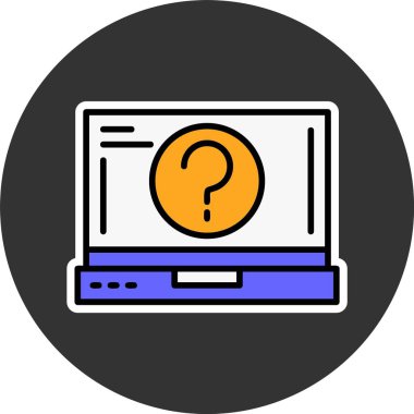 dizüstü bilgisayar simgesi, vektör illüstrasyonu basit tasarım