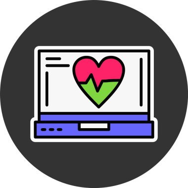 dizüstü bilgisayar simgesi, vektör illüstrasyonu basit tasarım