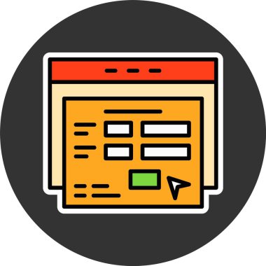 Uygulama Biçimi Web simgesi vektör illüstrasyonu