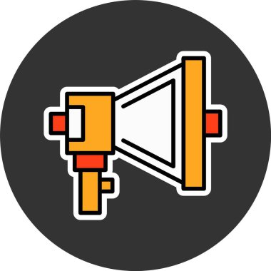 Megafon web simge vektör çizim