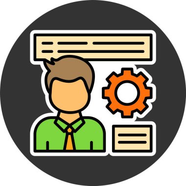 HR web simgesi vektör illüstrasyonu