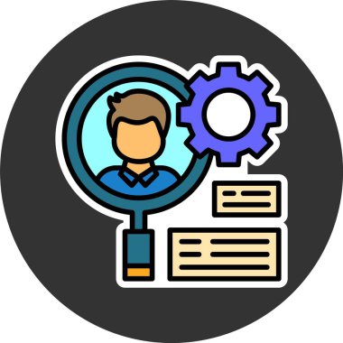 İşe Alma Müdürü Web simgesi vektör illüstrasyonu