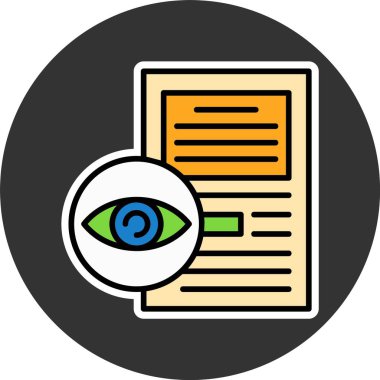 Vision Web simgesi vektör illüstrasyonu