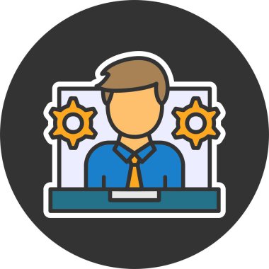 İşbirliği web simgesi vektör illüstrasyonu