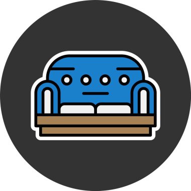 Kanepe ağ simgesi vektör illüstrasyonu