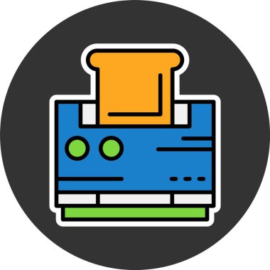 Ekmek kızartma makinesi web simge vektör çizim