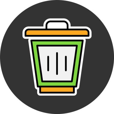 Çöp Kutusu ikon vektör illüstrasyonuName