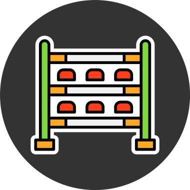 Ayakkabı askısı ağ ikonu vektör illüstrasyonu