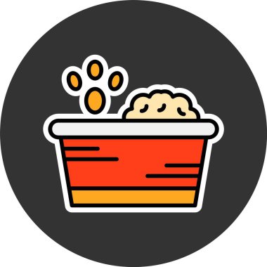 Kedi kumu web simgesi vektör illüstrasyonu