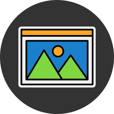Resim web simge vektör çizim